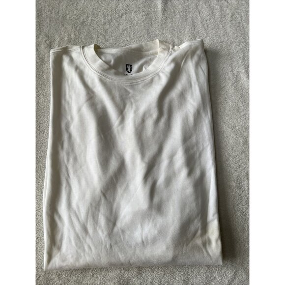Lincs David Chu White Crewneck T-Shirt XXL 100% Pima Cotton Casual Wear - Picture 1 of 7